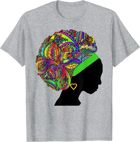 Beautiful Black Woman African American Black History T-Shirt