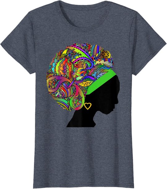 Beautiful Black Woman African American Black History T-Shirt