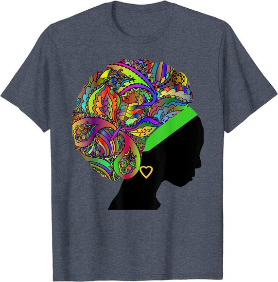 Beautiful Black Woman African American Black History T-Shirt