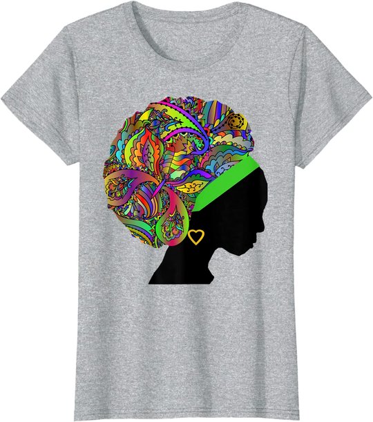 Beautiful Black Woman African American Black History T-Shirt