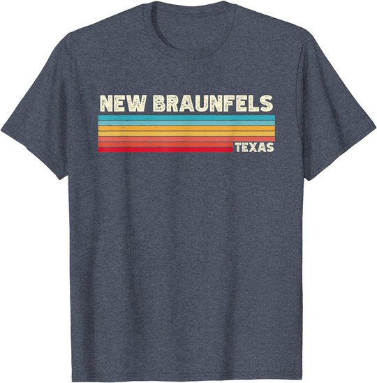 Native New Braunfels Texas Tx Retro Vintage Stripes State T-Shirt