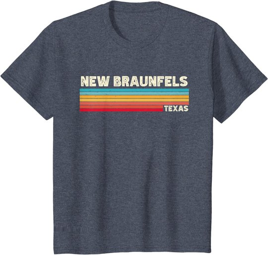 Native New Braunfels Texas Tx Retro Vintage Stripes State T-Shirt