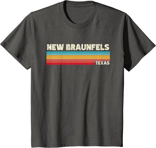 Native New Braunfels Texas Tx Retro Vintage Stripes State T-Shirt