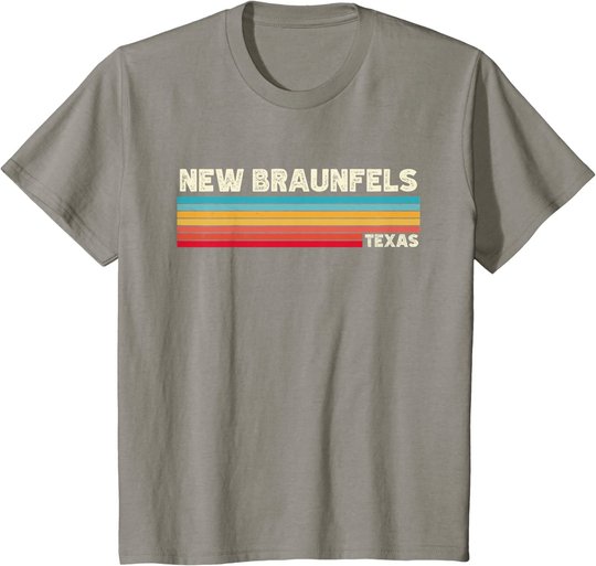 Native New Braunfels Texas Tx Retro Vintage Stripes State T-Shirt