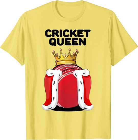 Cricket Queen | Womens Cricket Tshirt | Girls Cricket Player T-Shirt