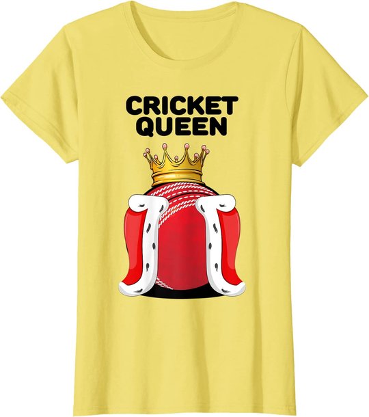 Cricket Queen | Womens Cricket Tshirt | Girls Cricket Player T-Shirt