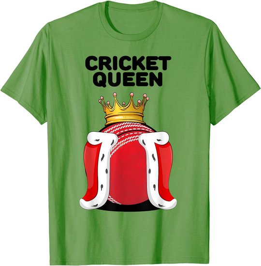 Cricket Queen | Womens Cricket Tshirt | Girls Cricket Player T-Shirt