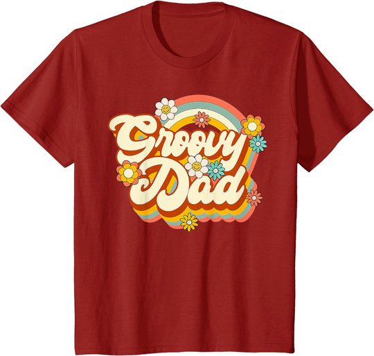 Retro Groovy Dad Family Birthday 60s 70s Hippie Costume T-Shirt