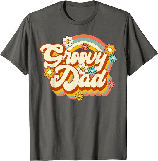 Retro Groovy Dad Family Birthday 60s 70s Hippie Costume T-Shirt