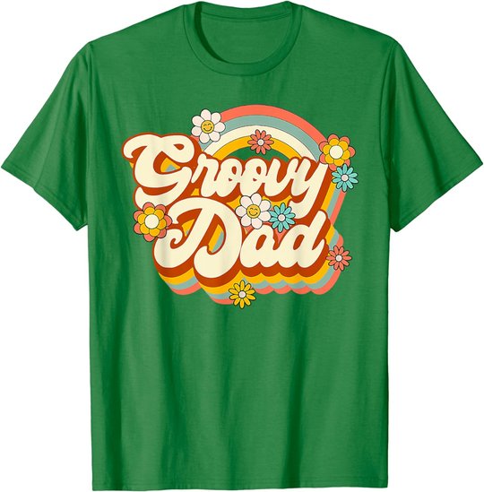 Retro Groovy Dad Family Birthday 60s 70s Hippie Costume T-Shirt