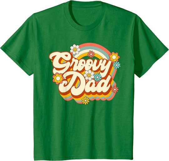Retro Groovy Dad Family Birthday 60s 70s Hippie Costume T-Shirt