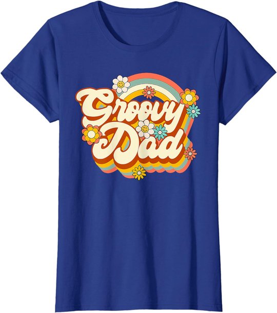 Retro Groovy Dad Family Birthday 60s 70s Hippie Costume T-Shirt