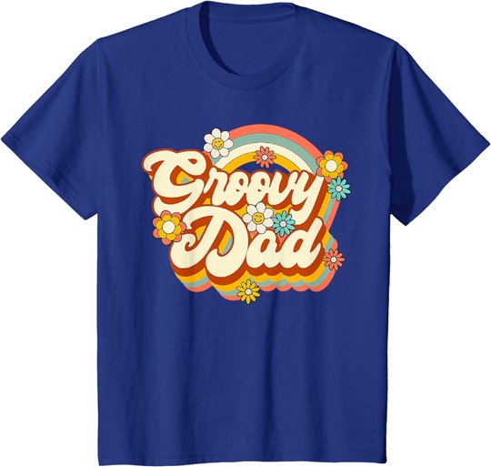 Retro Groovy Dad Family Birthday 60s 70s Hippie Costume T-Shirt