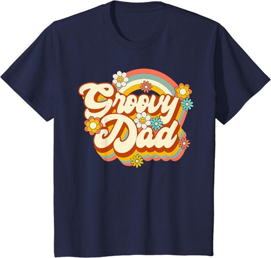 Retro Groovy Dad Family Birthday 60s 70s Hippie Costume T-Shirt