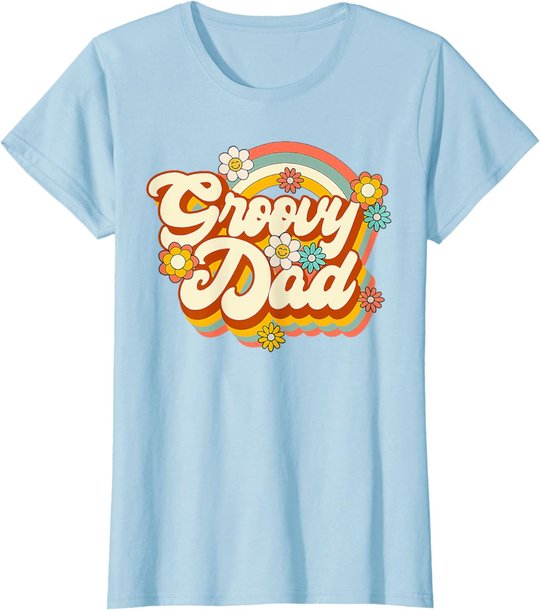 Retro Groovy Dad Family Birthday 60s 70s Hippie Costume T-Shirt
