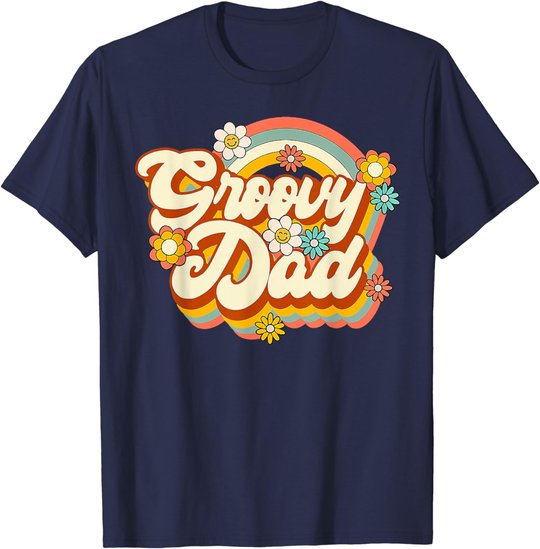 Retro Groovy Dad Family Birthday 60s 70s Hippie Costume T-Shirt