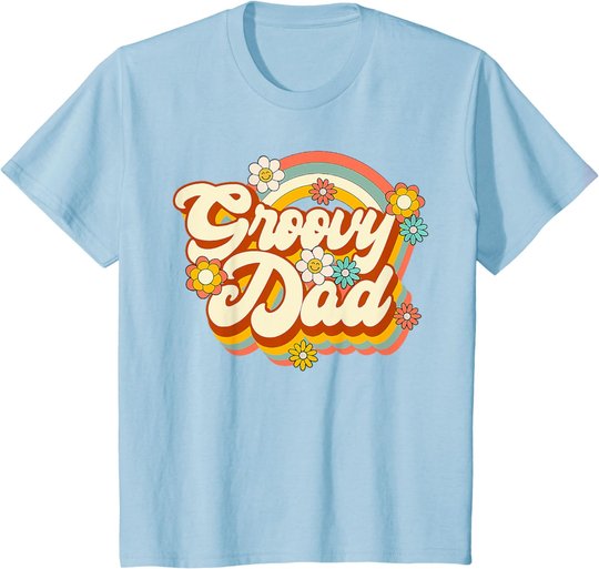 Retro Groovy Dad Family Birthday 60s 70s Hippie Costume T-Shirt