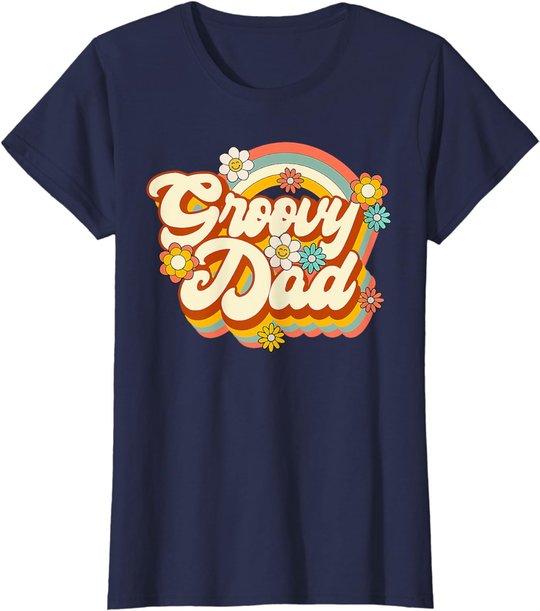 Retro Groovy Dad Family Birthday 60s 70s Hippie Costume T-Shirt