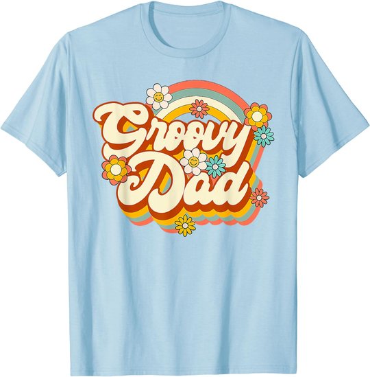Retro Groovy Dad Family Birthday 60s 70s Hippie Costume T-Shirt