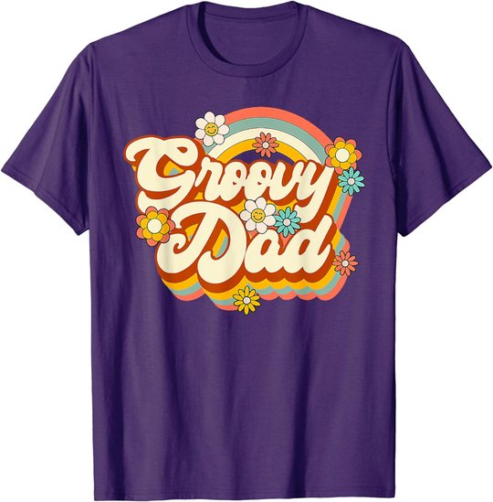 Retro Groovy Dad Family Birthday 60s 70s Hippie Costume T-Shirt