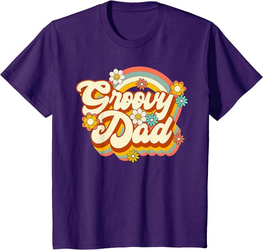 Retro Groovy Dad Family Birthday 60s 70s Hippie Costume T-Shirt