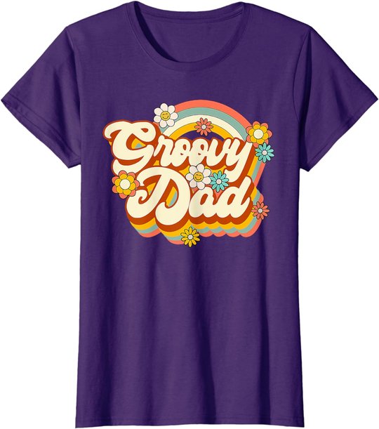 Retro Groovy Dad Family Birthday 60s 70s Hippie Costume T-Shirt