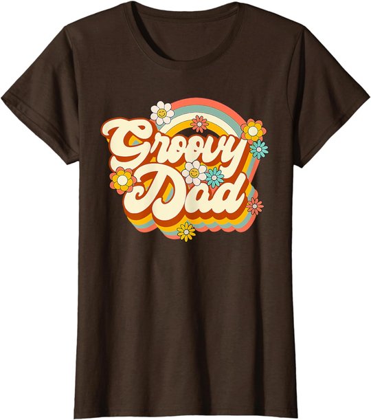 Retro Groovy Dad Family Birthday 60s 70s Hippie Costume T-Shirt