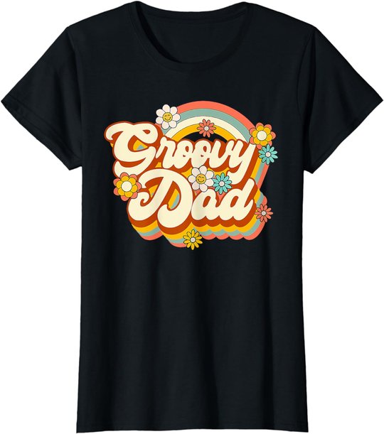 Retro Groovy Dad Family Birthday 60s 70s Hippie Costume T-Shirt