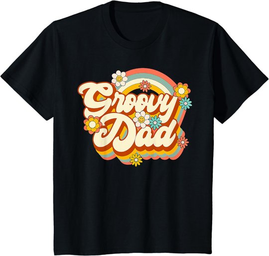 Retro Groovy Dad Family Birthday 60s 70s Hippie Costume T-Shirt