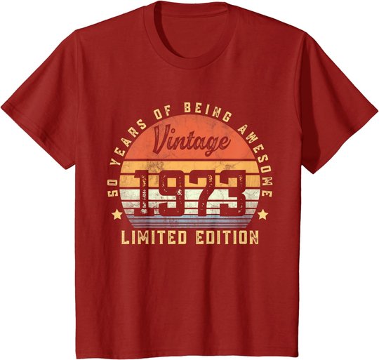 Vintage 1973 50 Year Old Gifts For Men Women 50th Birthday T-Shirt