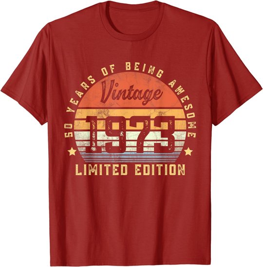 Vintage 1973 50 Year Old Gifts For Men Women 50th Birthday T-Shirt