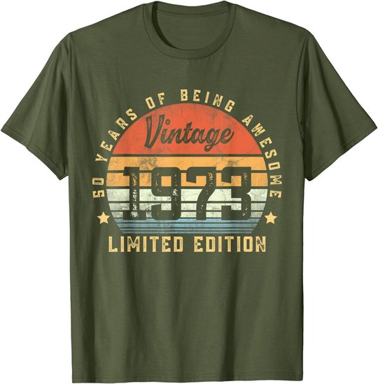 Vintage 1973 50 Year Old Gifts For Men Women 50th Birthday T-Shirt