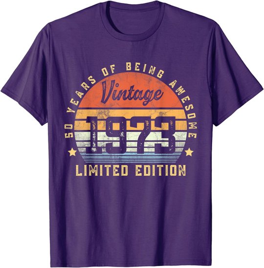 Vintage 1973 50 Year Old Gifts For Men Women 50th Birthday T-Shirt