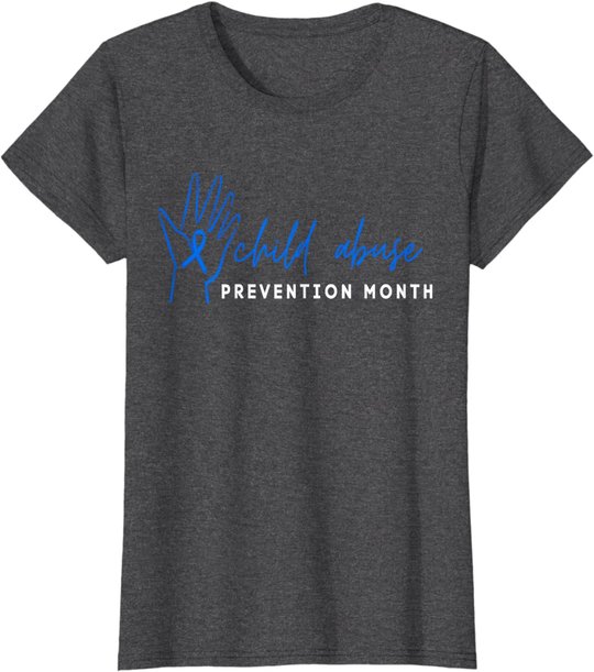 Child Abuse Awareness Month Blue Ribbon Domestic Violence T-Shirt