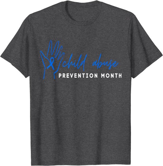 Child Abuse Awareness Month Blue Ribbon Domestic Violence T-Shirt