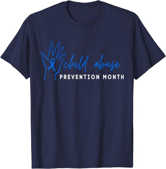 Child Abuse Awareness Month Blue Ribbon Domestic Violence T-Shirt