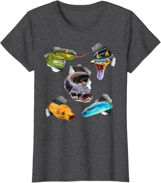 Funny Snake Design For Men Women Kids Toddler Reptile Lover T-Shirt
