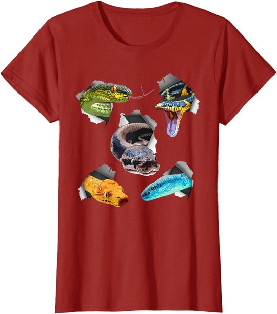 Funny Snake Design For Men Women Kids Toddler Reptile Lover T-Shirt
