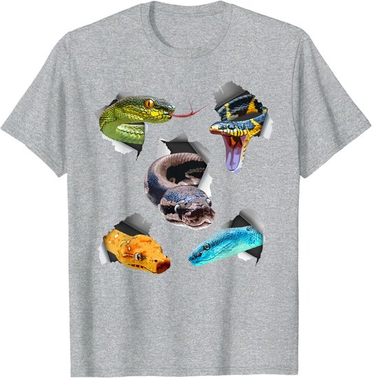 Funny Snake Design For Men Women Kids Toddler Reptile Lover T-Shirt