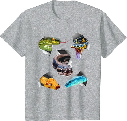 Funny Snake Design For Men Women Kids Toddler Reptile Lover T-Shirt