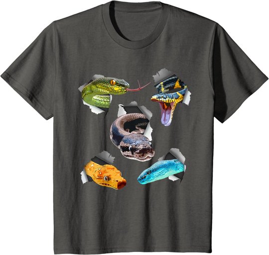 Funny Snake Design For Men Women Kids Toddler Reptile Lover T-Shirt