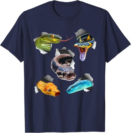 Funny Snake Design For Men Women Kids Toddler Reptile Lover T-Shirt