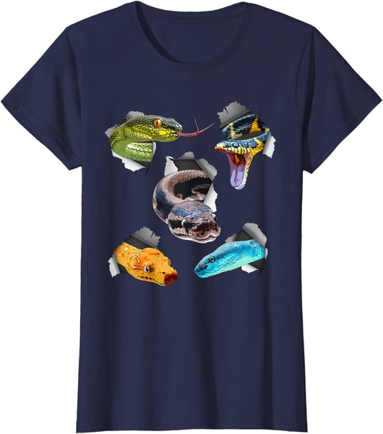 Funny Snake Design For Men Women Kids Toddler Reptile Lover T-Shirt