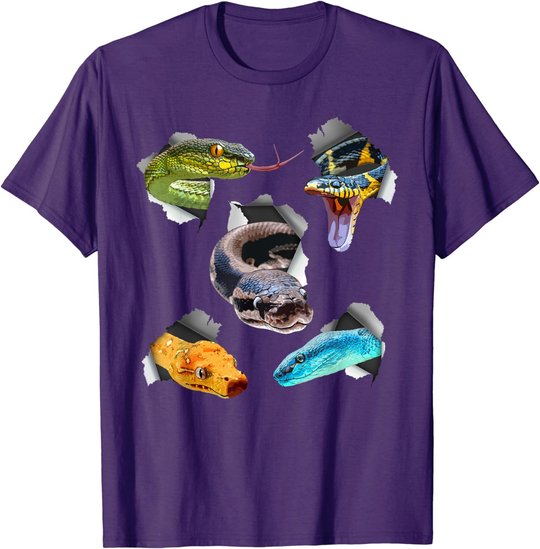 Funny Snake Design For Men Women Kids Toddler Reptile Lover T-Shirt