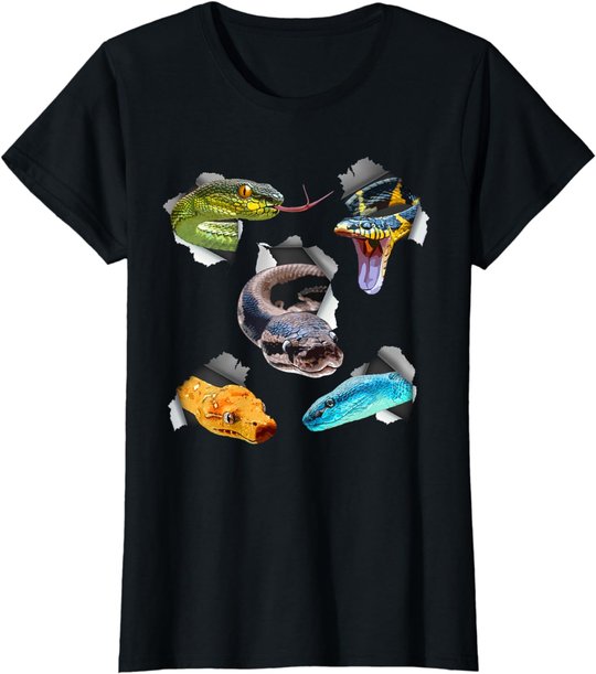 Funny Snake Design For Men Women Kids Toddler Reptile Lover T-Shirt