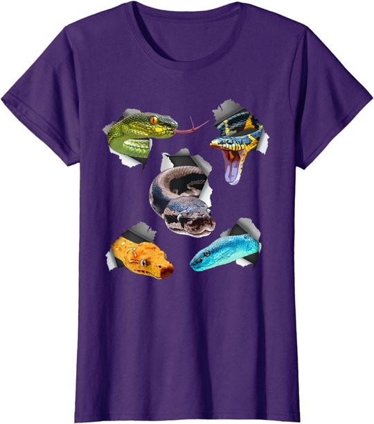 Funny Snake Design For Men Women Kids Toddler Reptile Lover T-Shirt