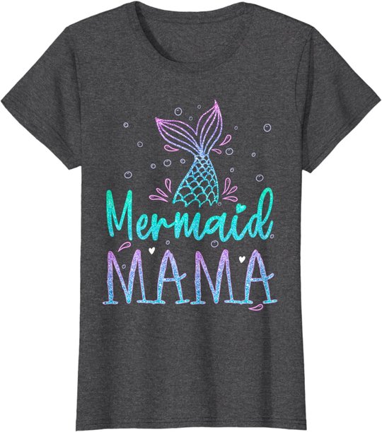 Mermaid Mama Birthday Mermaid Tail Squad Family Matching T-Shirt