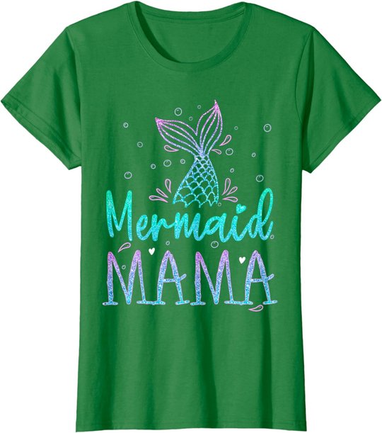 Mermaid Mama Birthday Mermaid Tail Squad Family Matching T-Shirt