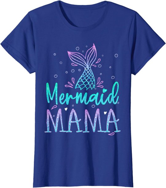 Mermaid Mama Birthday Mermaid Tail Squad Family Matching T-Shirt