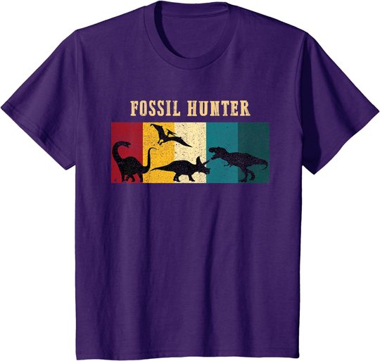 Vintage Paleontology Fossil Hunter Dinosaur Paleontologist T-Shirt